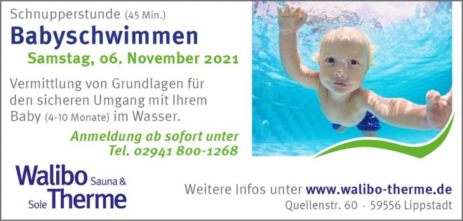 Babyschwimmen - 4 bis 10 Monate Kursinhalte 1