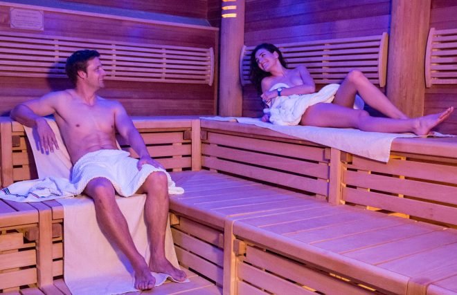 In der Sauna selbst bitte... 